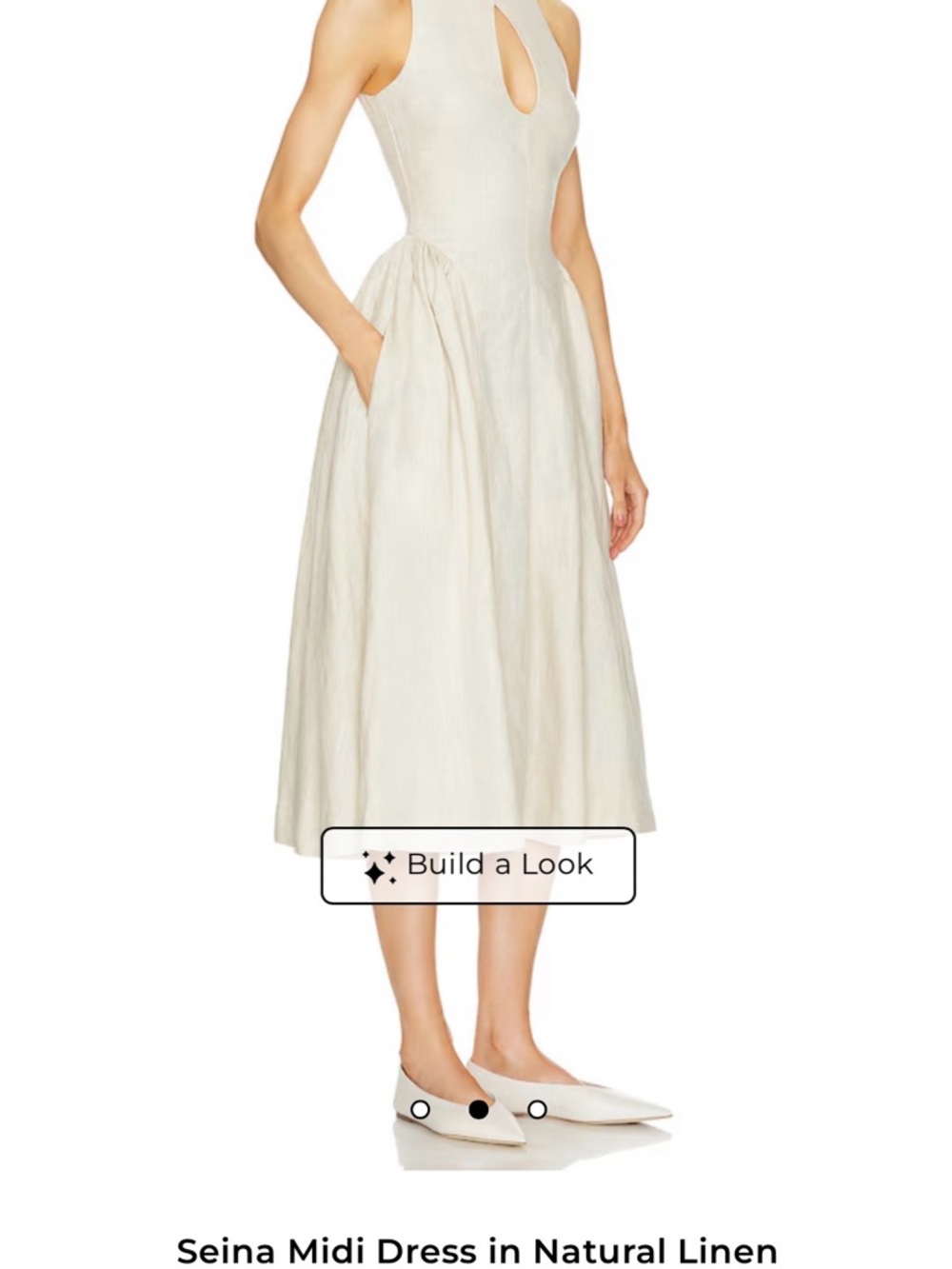 LPA Linen Sleeveless Maxi Dress in Light Beige with Pockets!! - Picture 6 of 9